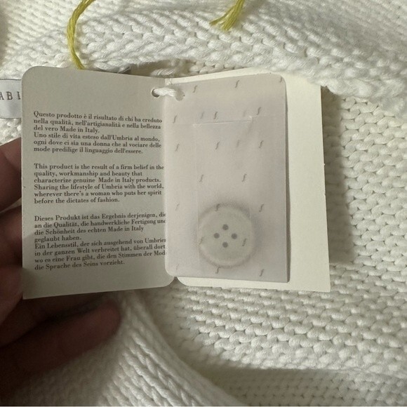 Fabiana Filippi Cropped Knit Open Cárdigan Sweater Size XL - Picture 4 of 9